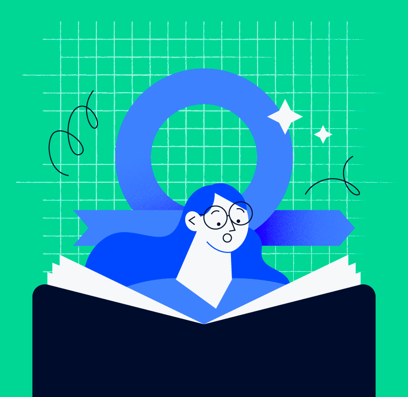 illustration of a project manager reading the agile manifesto