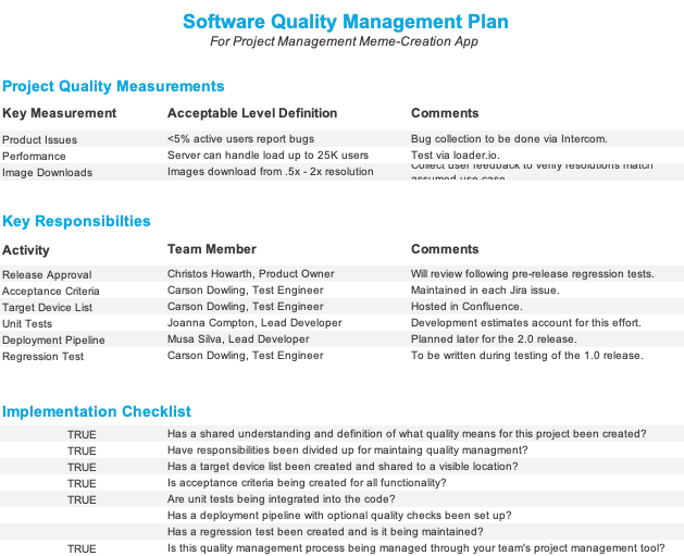 quality management in project
