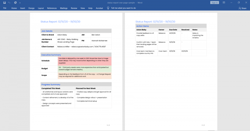 How to Build a Comprehensive Project Status Dashboard