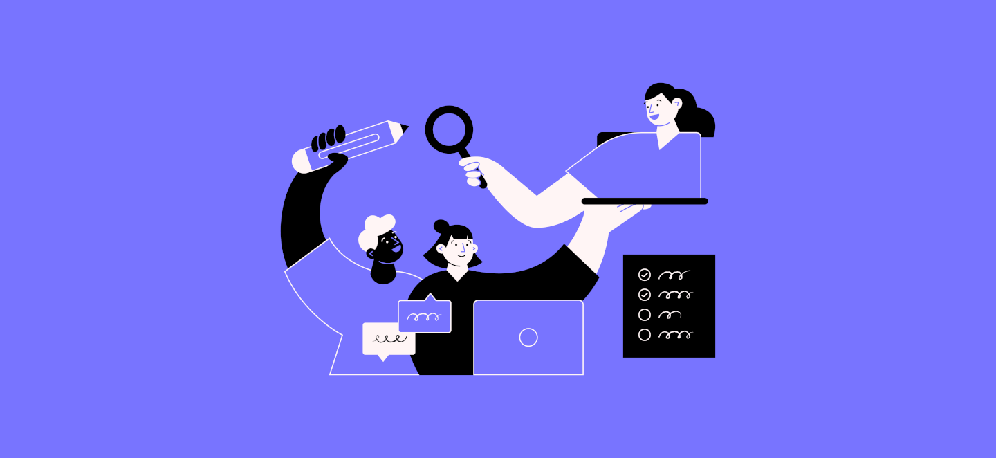 illustration of a cross-functional team working together