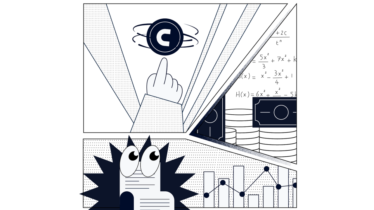 comic panels with a project manager pointing to a coin and a checklist with eyes for project estimate