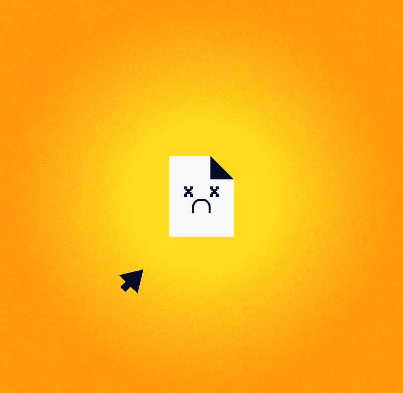 illustration of a file with a sad face on it for what to do when your project gets cancelled