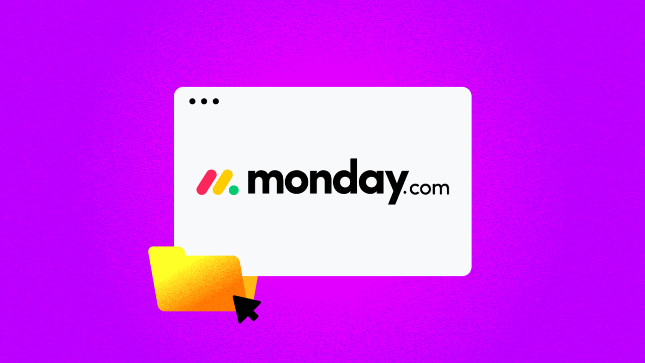illustration of the monday.com logo on a file screen for how to use monday.com for project management