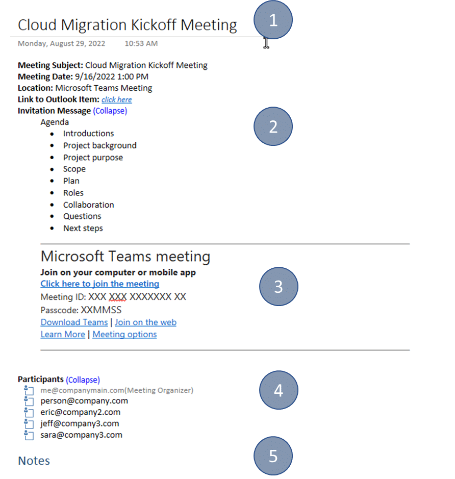 Onenote Meeting Notes Template