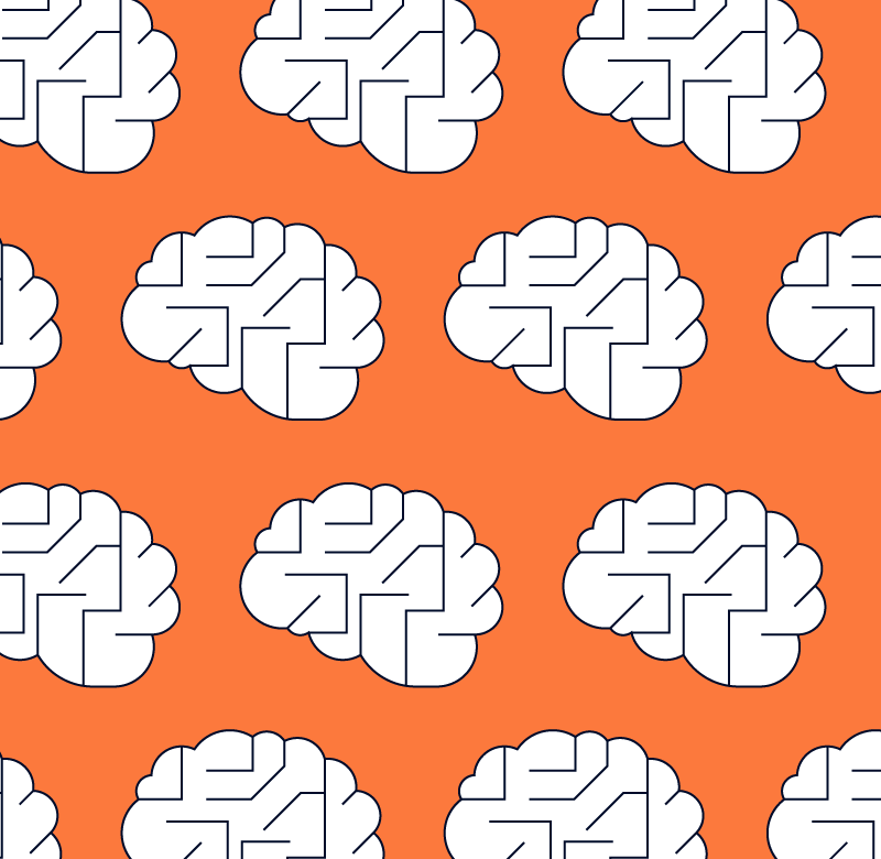 illustration of brains laid out in a sequence for brainstorming best practices