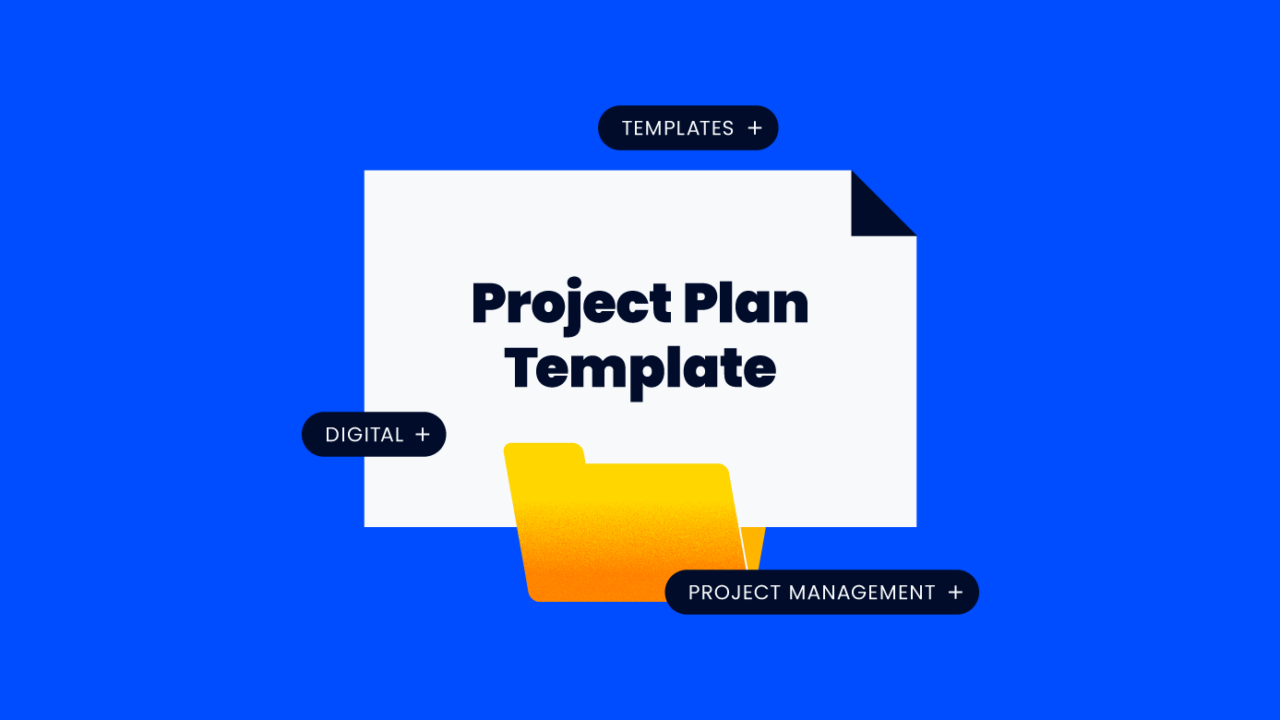 document with the words project plan template on it