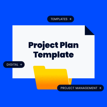 document with the words project plan template on it