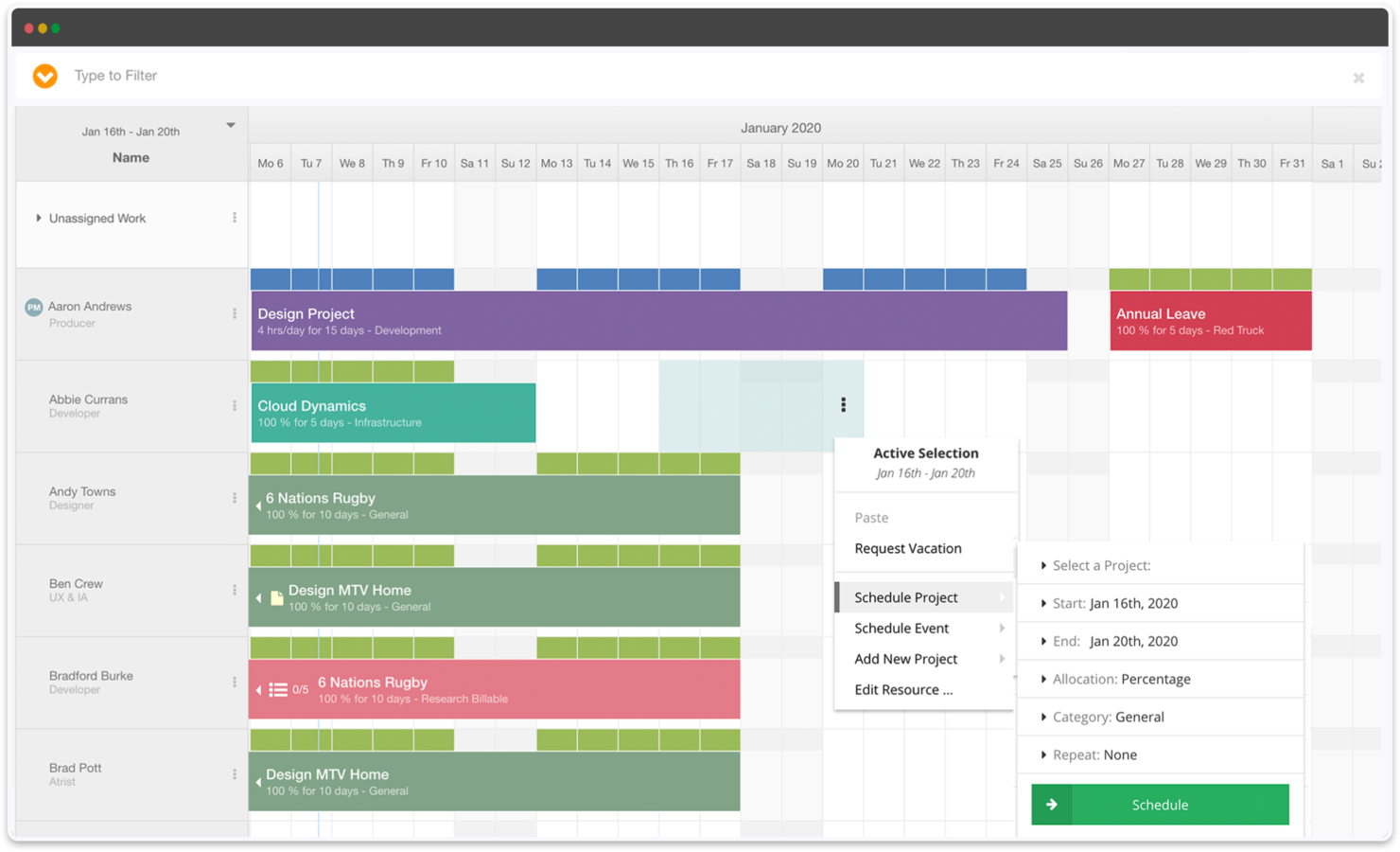Hub Planner screenshot - 10 Best Resource Planning Software Tools In 2022