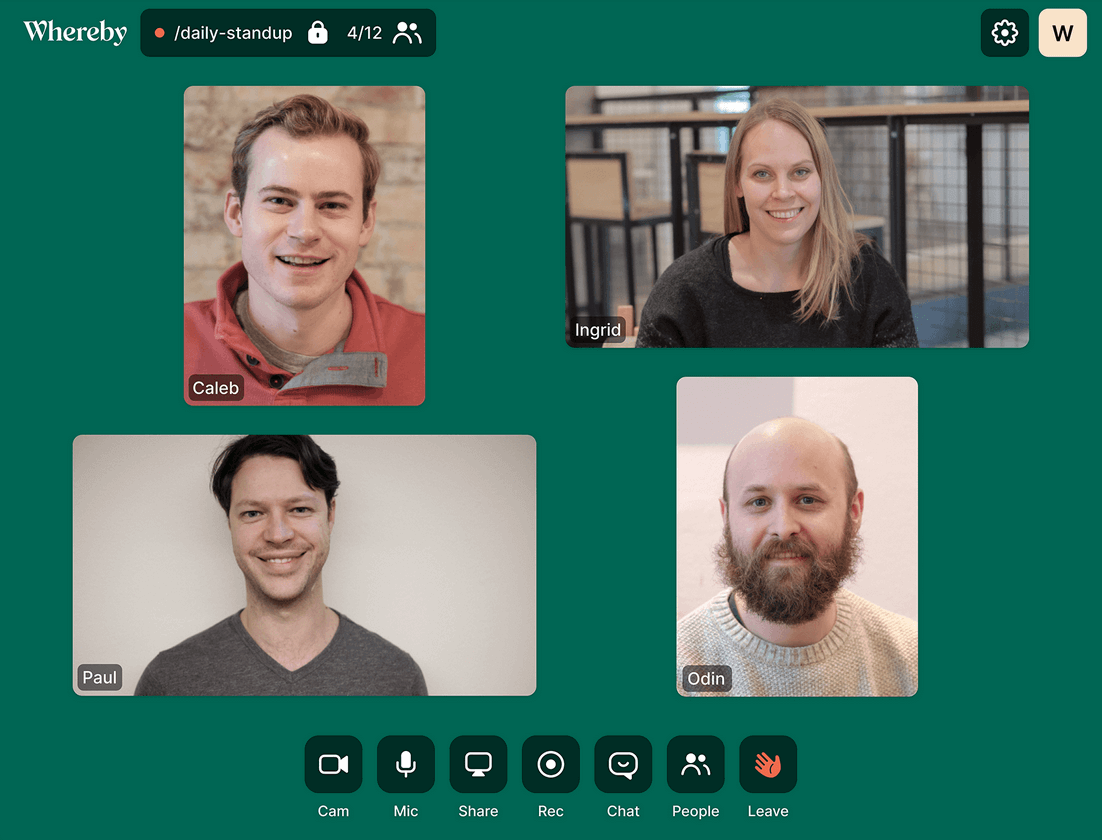 Whereby screenshot - 10 Best Video Conferencing Software For Remote Teams 2023